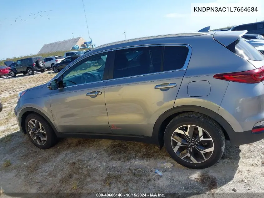 2020 Kia Sportage Ex VIN: KNDPN3AC1L7664684 Lot: 40606146