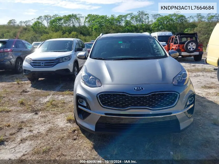 2020 Kia Sportage Ex VIN: KNDPN3AC1L7664684 Lot: 40606146