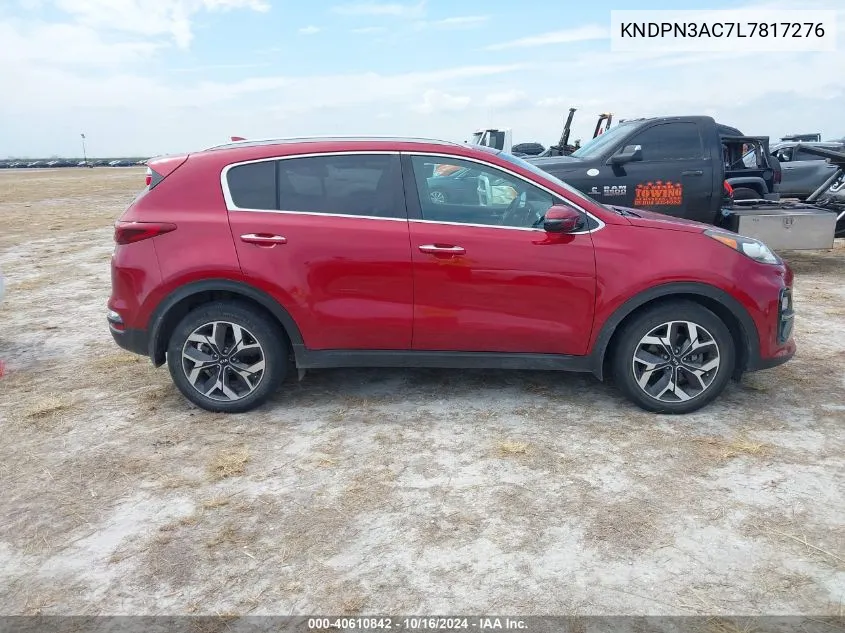 2020 Kia Sportage Ex VIN: KNDPN3AC7L7817276 Lot: 40610842