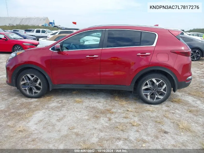 2020 Kia Sportage Ex VIN: KNDPN3AC7L7817276 Lot: 40610842