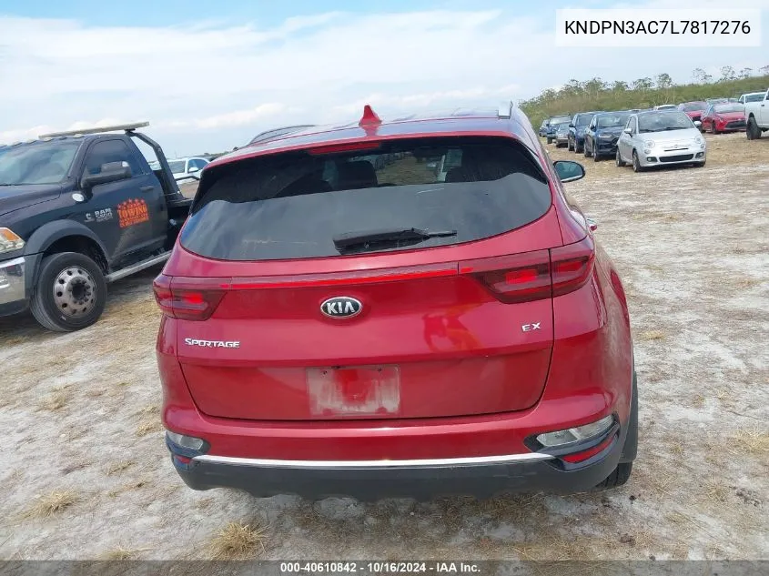 2020 Kia Sportage Ex VIN: KNDPN3AC7L7817276 Lot: 40610842