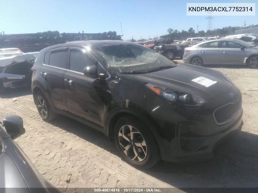 2020 Kia Sportage Lx VIN: KNDPM3ACXL7752314 Lot: 40614916