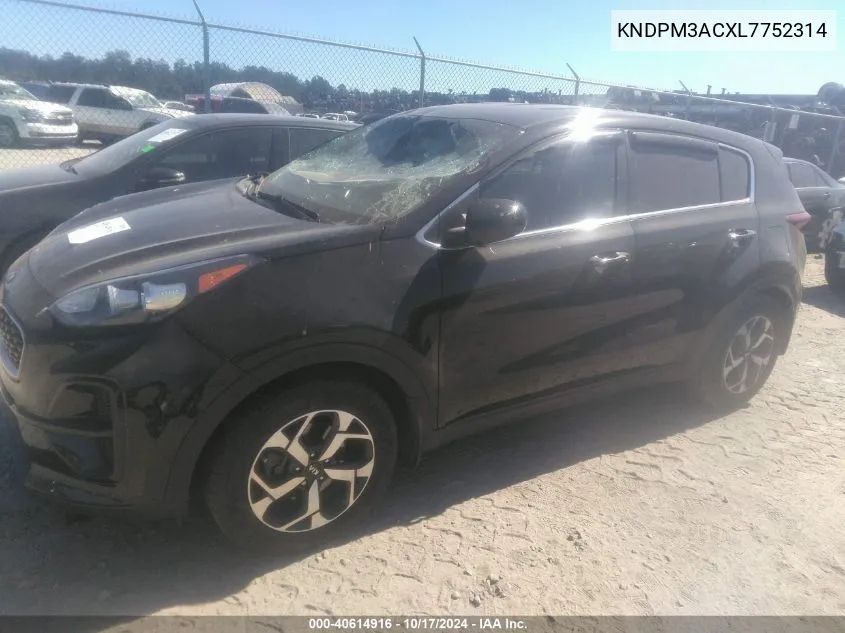 2020 Kia Sportage Lx VIN: KNDPM3ACXL7752314 Lot: 40614916