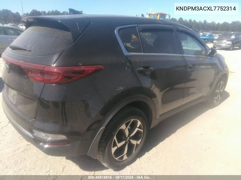 2020 Kia Sportage Lx VIN: KNDPM3ACXL7752314 Lot: 40614916