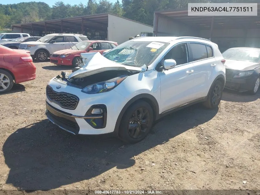 2020 Kia Sportage S VIN: KNDP63AC4L7751511 Lot: 40617783