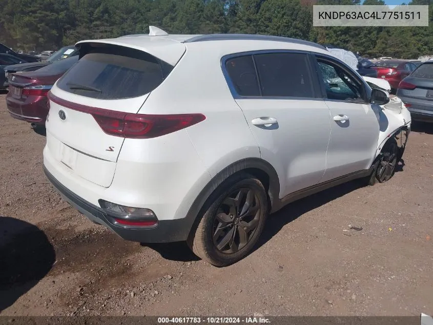 2020 Kia Sportage S VIN: KNDP63AC4L7751511 Lot: 40617783