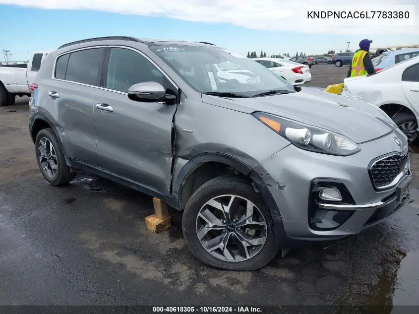 2020 Kia Sportage Ex VIN: KNDPNCAC6L7783380 Lot: 40618305