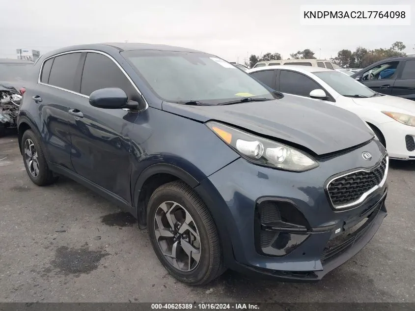 2020 Kia Sportage Lx VIN: KNDPM3AC2L7764098 Lot: 40625389