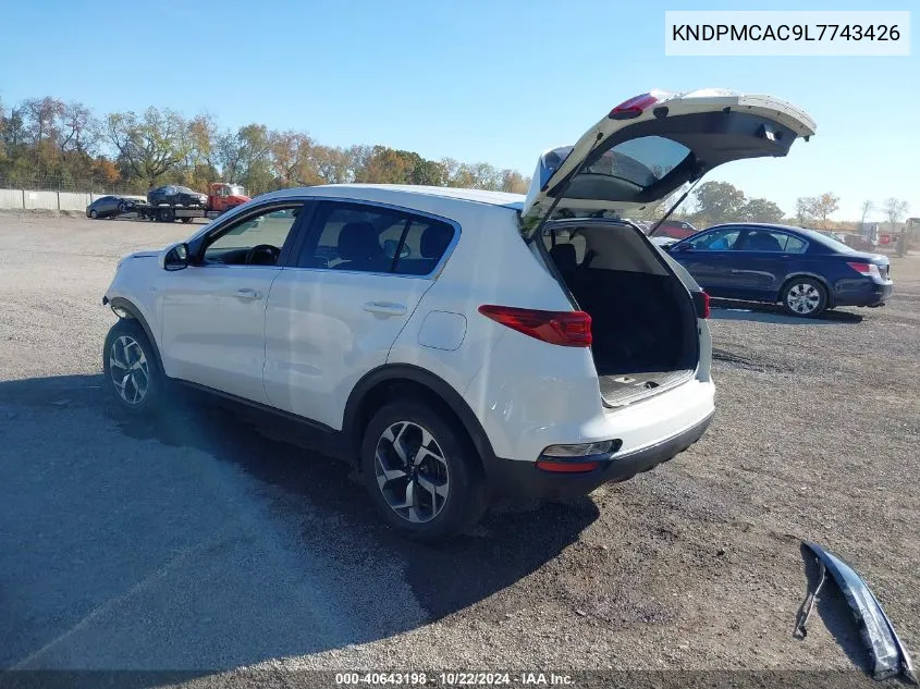 2020 Kia Sportage Lx VIN: KNDPMCAC9L7743426 Lot: 40643198