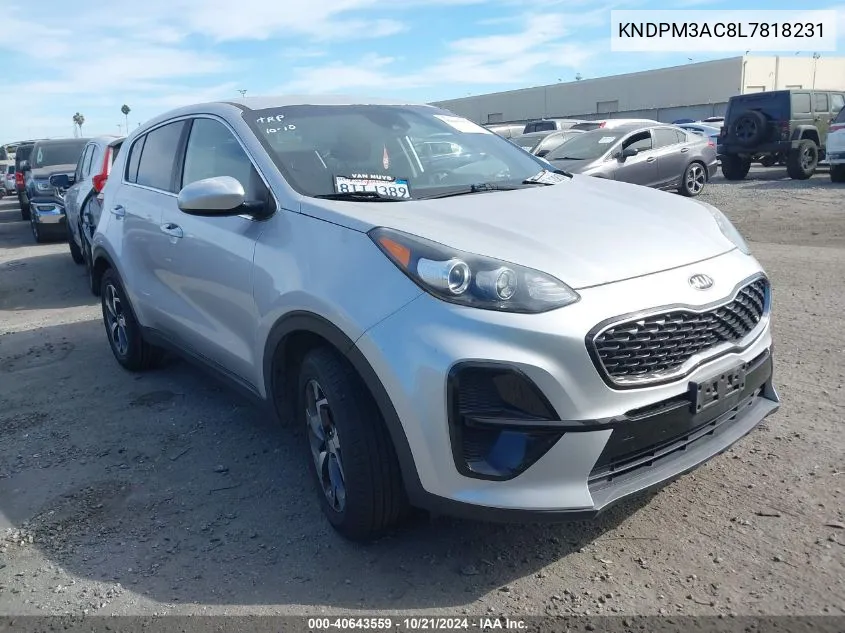 KNDPM3AC8L7818231 2020 Kia Sportage Lx