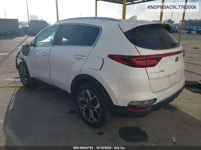 2020 Kia Sportage Ex VIN: KNDPN3AC9L7762006 Lot: 40644762