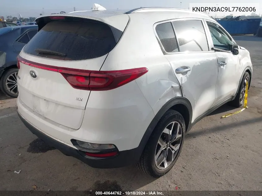 2020 Kia Sportage Ex VIN: KNDPN3AC9L7762006 Lot: 40644762