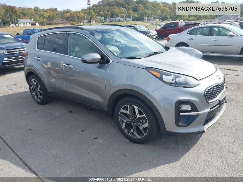 2020 Kia Sportage Ex VIN: KNDPN3ACXL7698705 Lot: 40663107