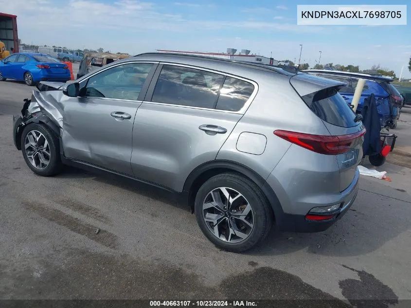 KNDPN3ACXL7698705 2020 Kia Sportage Ex