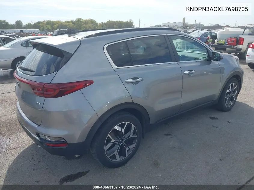 KNDPN3ACXL7698705 2020 Kia Sportage Ex