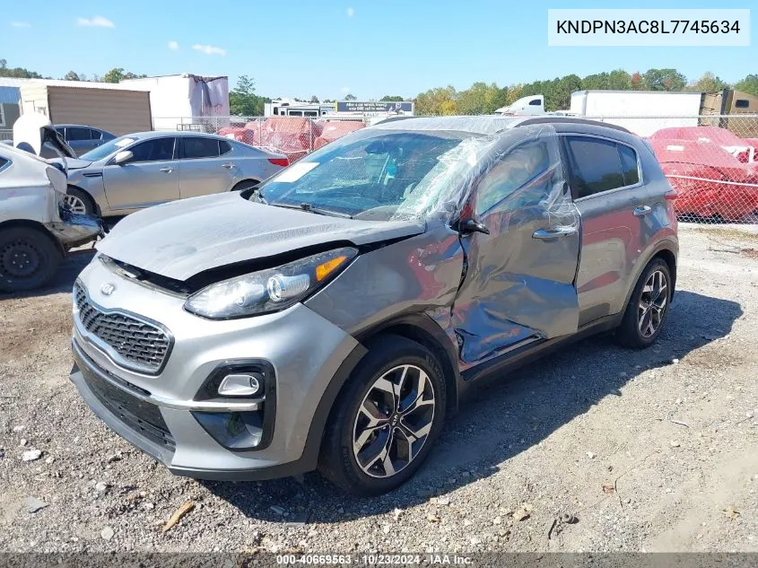 2020 Kia Sportage Ex VIN: KNDPN3AC8L7745634 Lot: 40669563