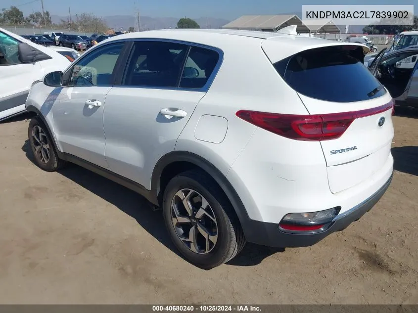 2020 Kia Sportage Lx VIN: KNDPM3AC2L7839902 Lot: 40680240