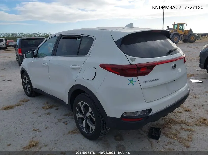 2020 Kia Sportage Lx VIN: KNDPM3AC7L7727130 Lot: 40684781