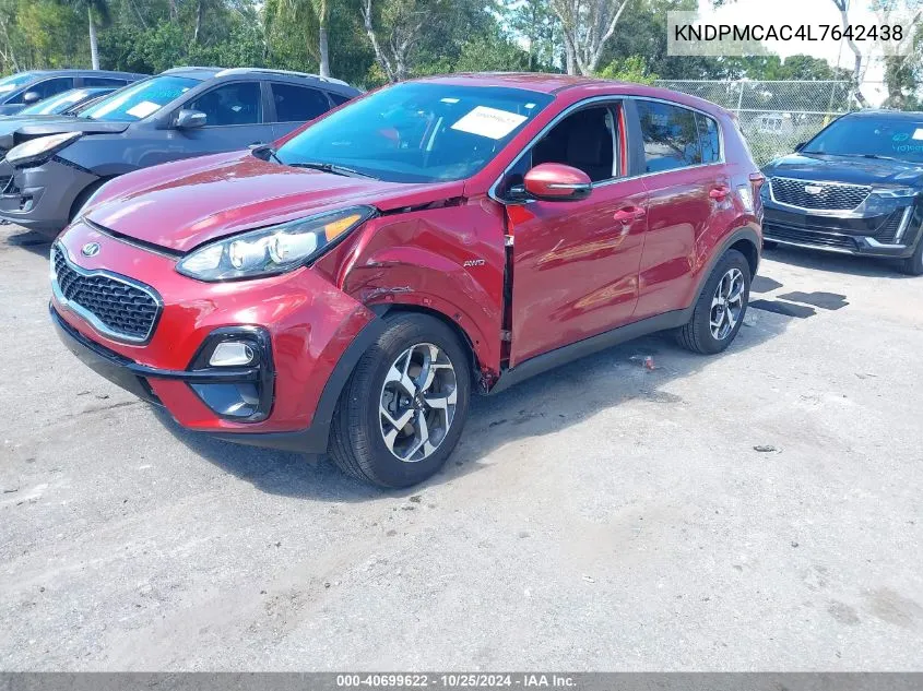 2020 Kia Sportage Lx VIN: KNDPMCAC4L7642438 Lot: 40699622