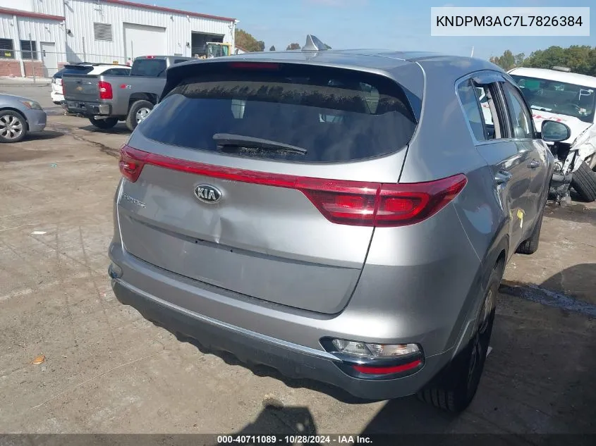 2020 Kia Sportage Lx VIN: KNDPM3AC7L7826384 Lot: 40711089