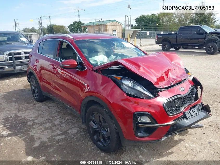 2020 Kia Sportage S VIN: KNDP6CAC3L7705183 Lot: 40786818