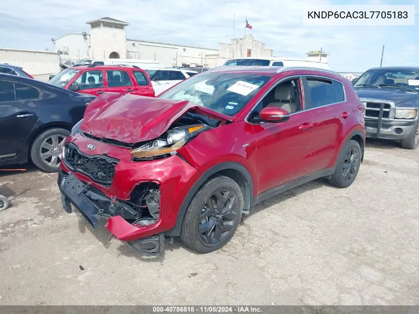 2020 Kia Sportage S VIN: KNDP6CAC3L7705183 Lot: 40786818