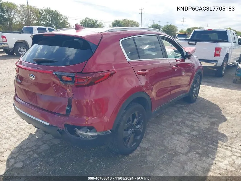 2020 Kia Sportage S VIN: KNDP6CAC3L7705183 Lot: 40786818