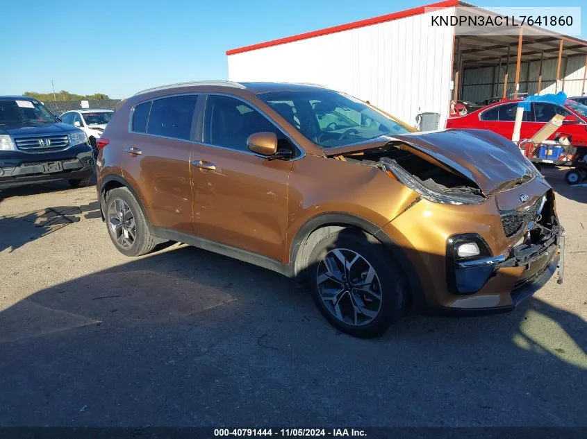 2020 Kia Sportage Ex VIN: KNDPN3AC1L7641860 Lot: 40791444