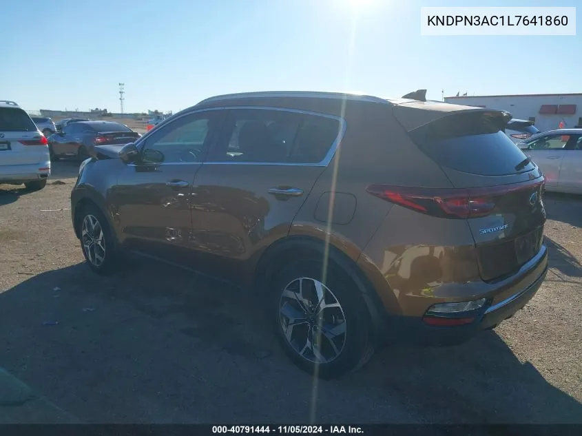 2020 Kia Sportage Ex VIN: KNDPN3AC1L7641860 Lot: 40791444