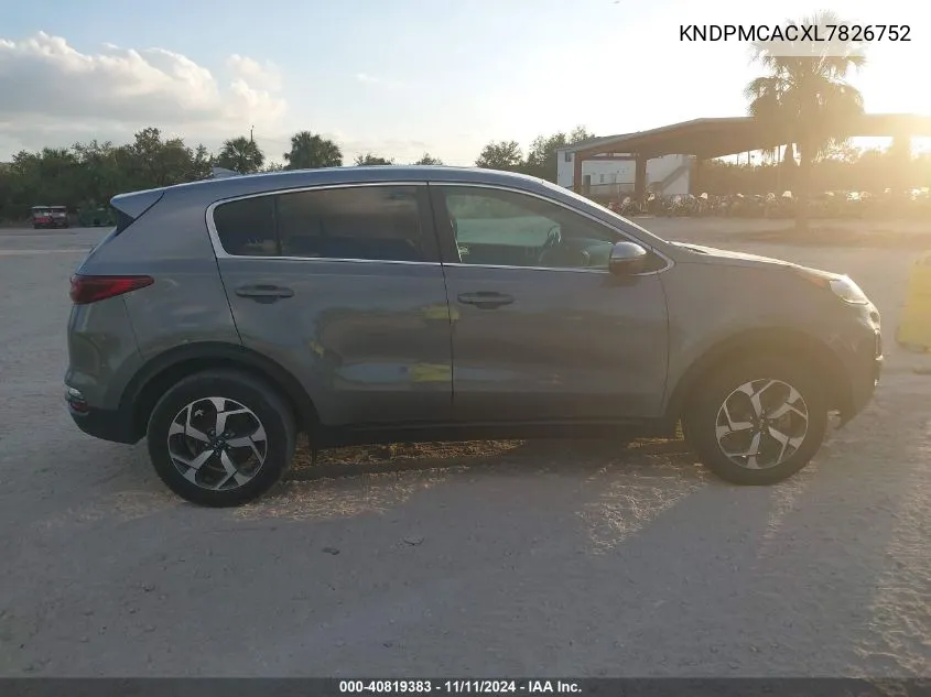 2020 Kia Sportage Lx VIN: KNDPMCACXL7826752 Lot: 40819383