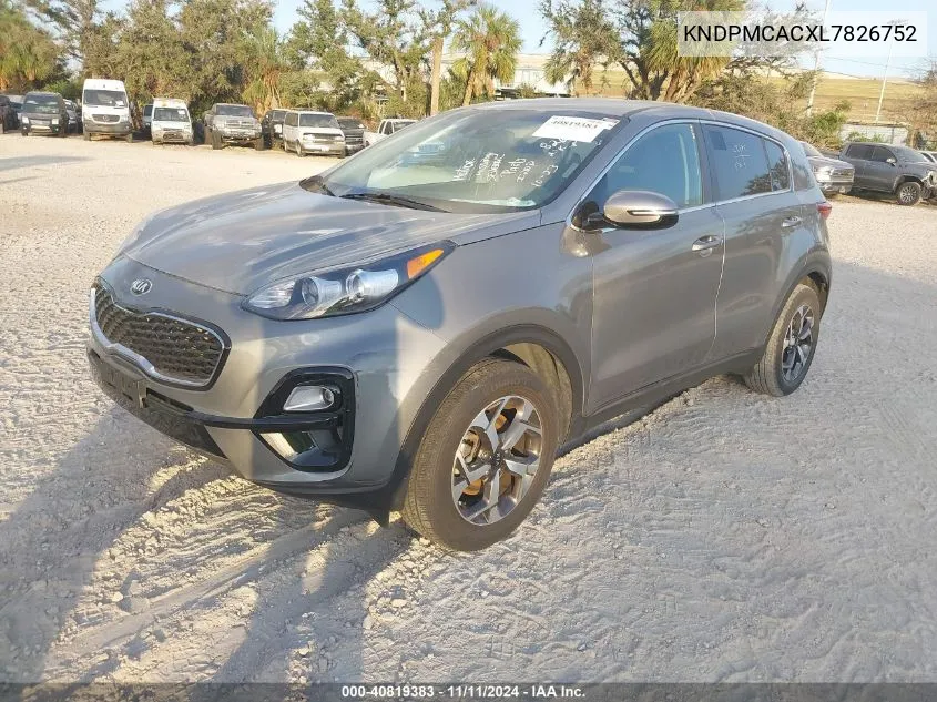 2020 Kia Sportage Lx VIN: KNDPMCACXL7826752 Lot: 40819383