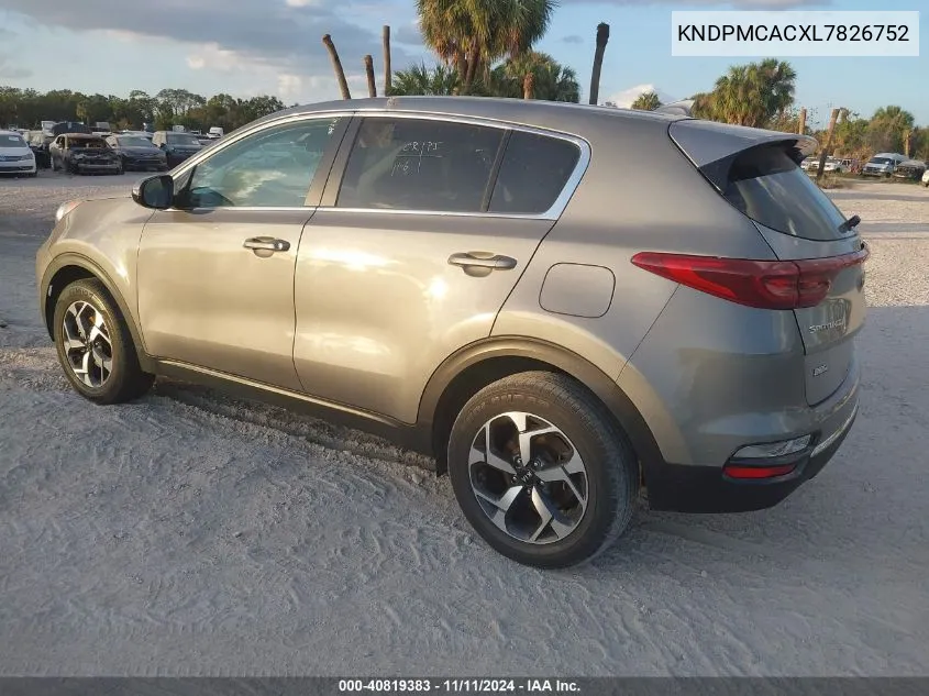 2020 Kia Sportage Lx VIN: KNDPMCACXL7826752 Lot: 40819383