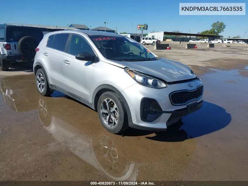 2020 Kia Sportage Lx VIN: KNDPM3AC8L7663535 Lot: 40820873