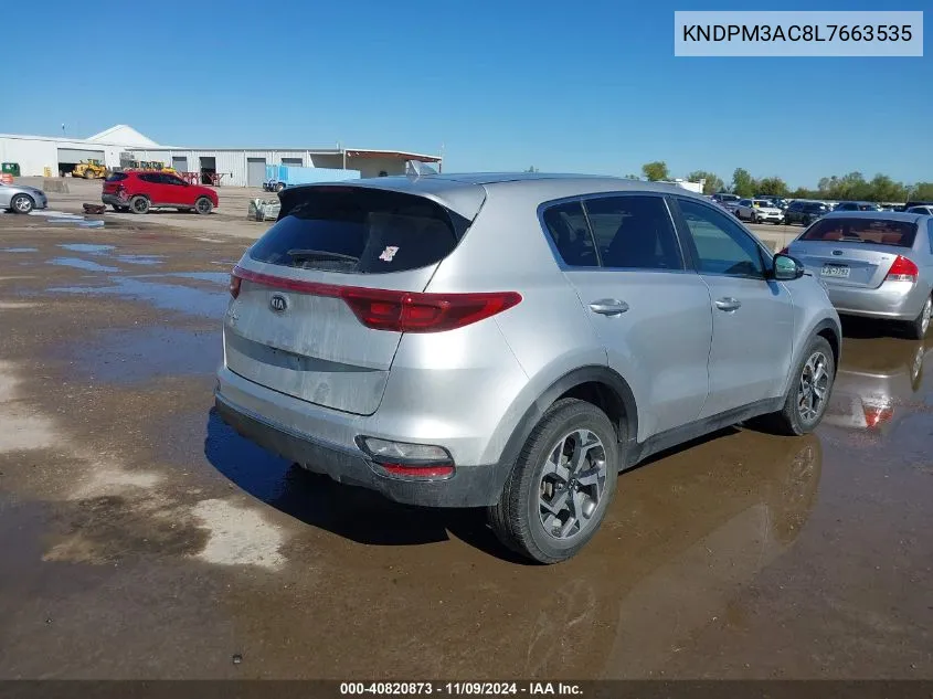 2020 Kia Sportage Lx VIN: KNDPM3AC8L7663535 Lot: 40820873