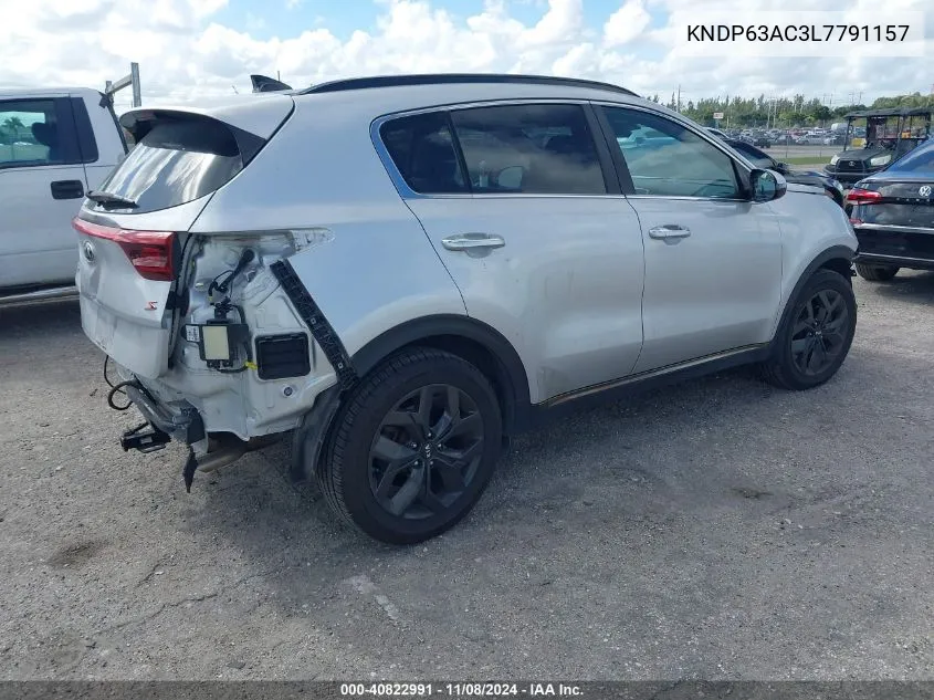 2020 Kia Sportage S VIN: KNDP63AC3L7791157 Lot: 40822991