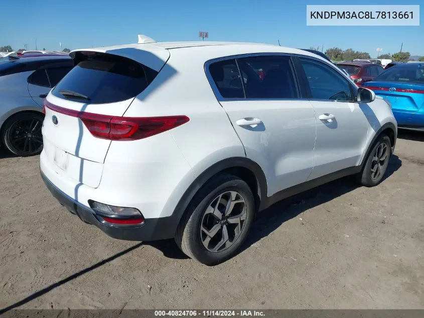 2020 Kia Sportage Lx VIN: KNDPM3AC8L7813661 Lot: 40824706