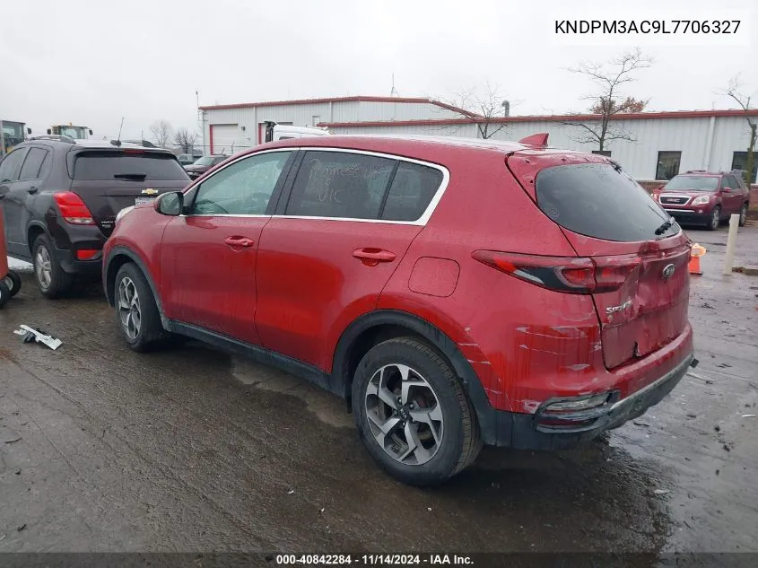 2020 Kia Sportage Lx VIN: KNDPM3AC9L7706327 Lot: 40842284