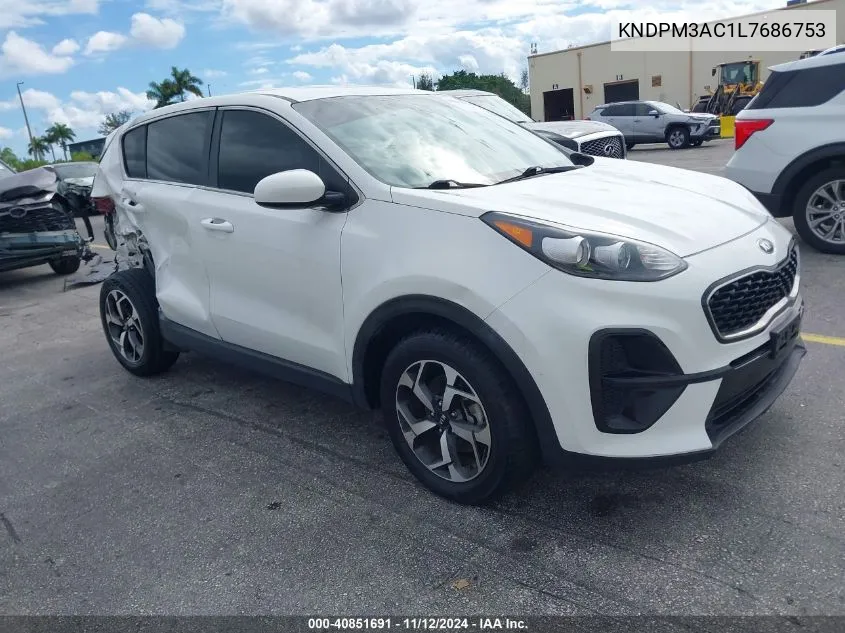 2020 Kia Sportage Lx VIN: KNDPM3AC1L7686753 Lot: 40851691