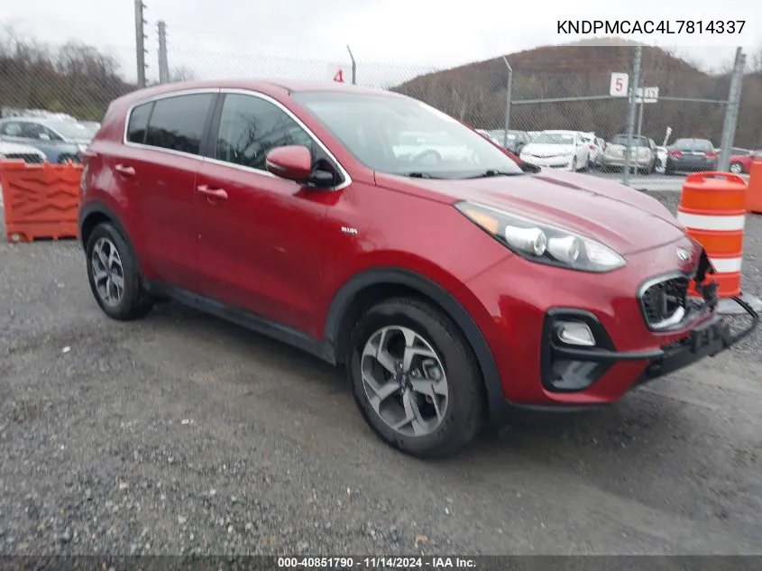 2020 Kia Sportage Lx VIN: KNDPMCAC4L7814337 Lot: 40851790