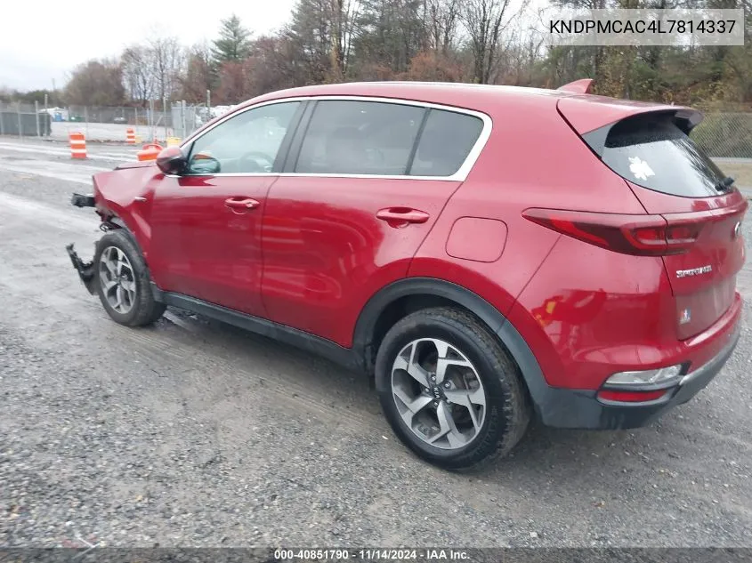 2020 Kia Sportage Lx VIN: KNDPMCAC4L7814337 Lot: 40851790