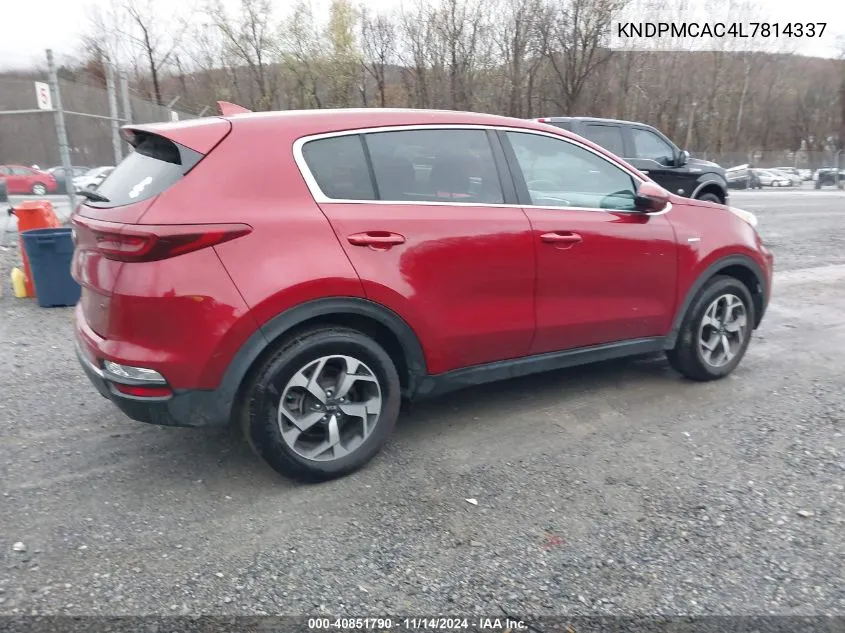 2020 Kia Sportage Lx VIN: KNDPMCAC4L7814337 Lot: 40851790