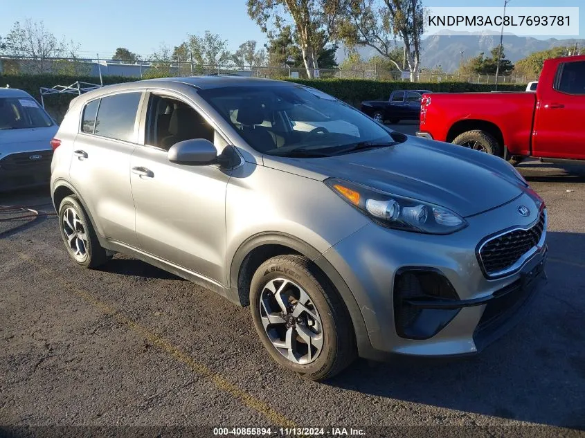 2020 Kia Sportage Lx VIN: KNDPM3AC8L7693781 Lot: 40855894