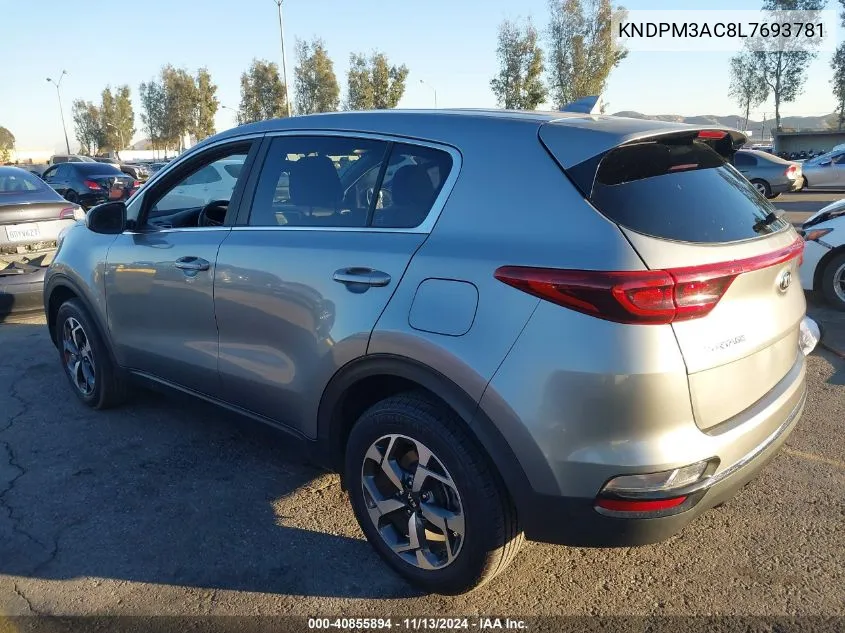 2020 Kia Sportage Lx VIN: KNDPM3AC8L7693781 Lot: 40855894