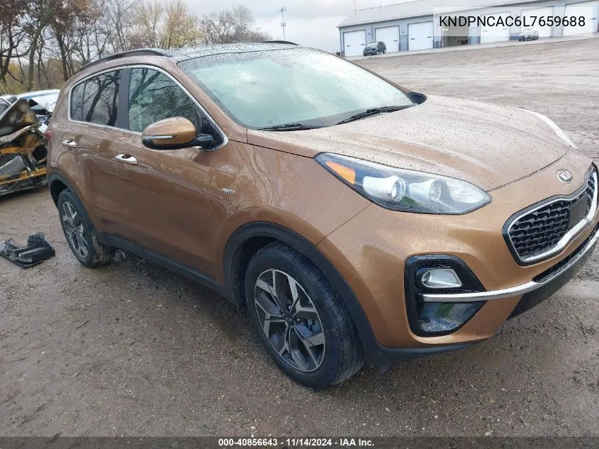 2020 Kia Sportage Ex VIN: KNDPNCAC6L7659688 Lot: 40856643