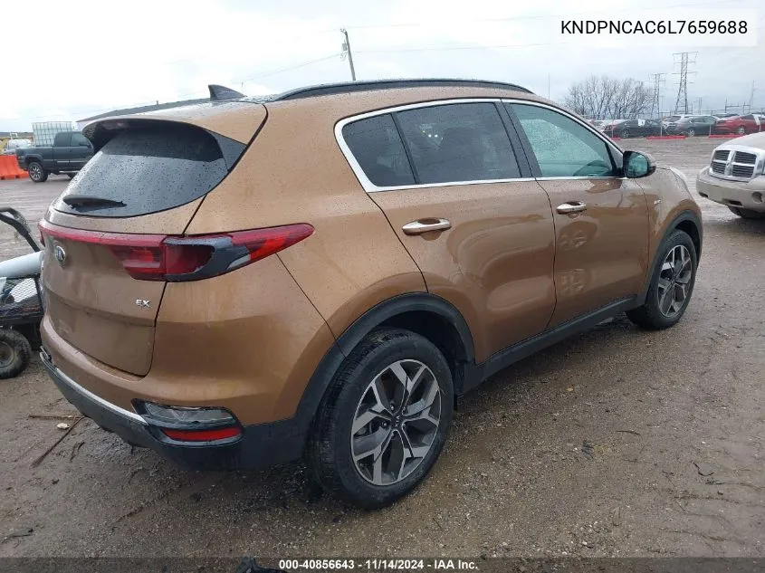 2020 Kia Sportage Ex VIN: KNDPNCAC6L7659688 Lot: 40856643