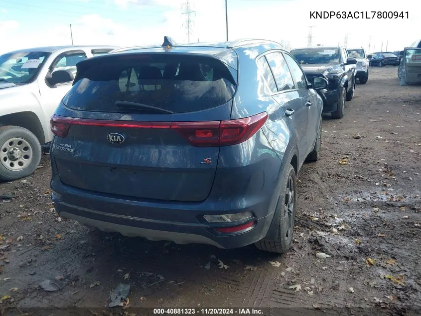 2020 Kia Sportage S VIN: KNDP63AC1L7800941 Lot: 40881323