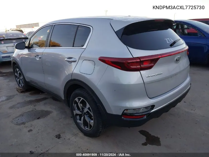 2020 Kia Sportage Lx VIN: KNDPM3ACXL7725730 Lot: 40891909