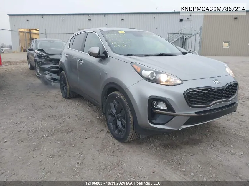 2021 Kia Sportage VIN: KNDPMCAC9M7867214 Lot: 12106803