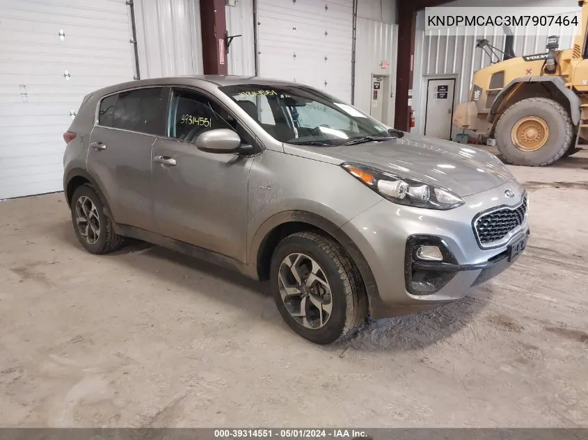 2021 Kia Sportage Lx VIN: KNDPMCAC3M7907464 Lot: 39314551