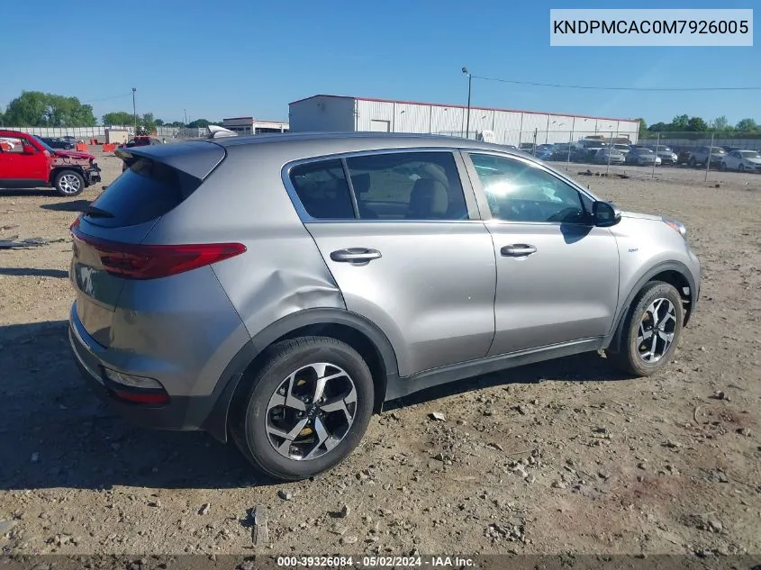 KNDPMCAC0M7926005 2021 Kia Sportage Lx